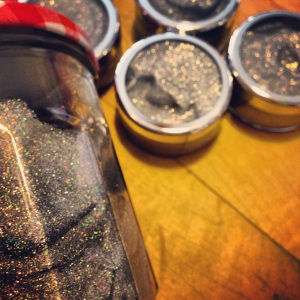 Homemade pixie dust to give a favors to the party guests
