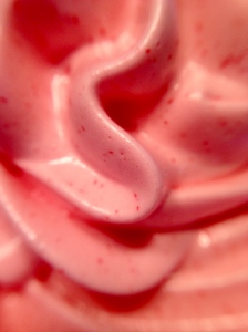 Jello icing.  As tasty as it is beautiful.
