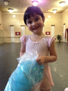 getting her ballet recital costume!